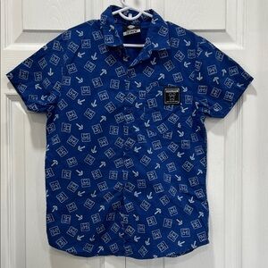 Chin Up Apparel Blue Minecraft kids Shirt